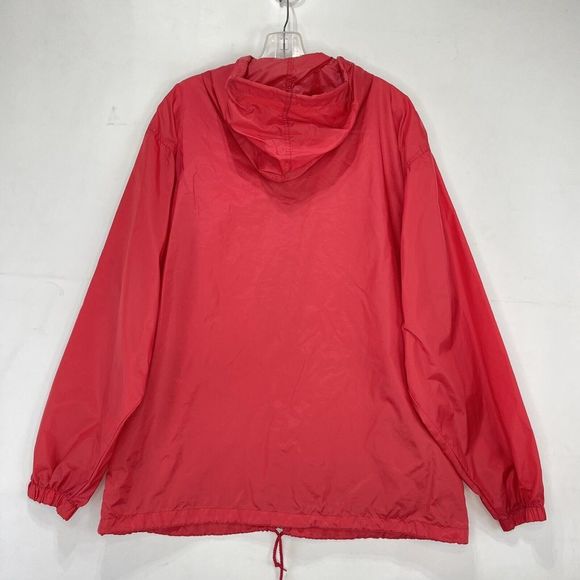 Casual Gear Rain Hooded Mens Large Red Long Sleeve Full Zip Jacket - Picture 3 of 14